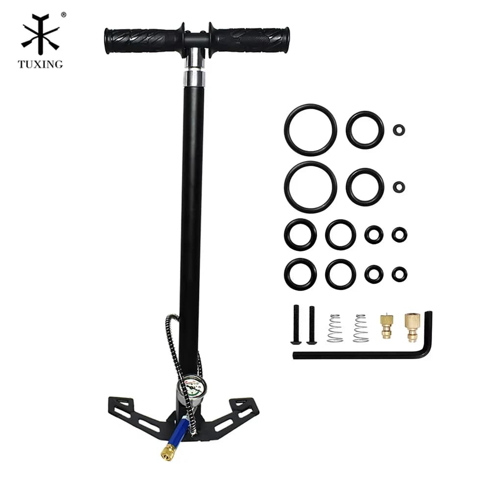 TUXING 4500psi 4 étapes pompe PCP haute pression 300bar pompe à Air manuelle pour réservoir HPA chas
