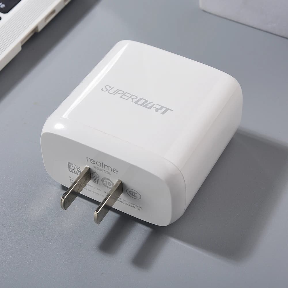 Chargeur Realme 65W USB SuperDart, adaptateur de charge rapide Super Dart pour Realme 12 Neo7X Narzo