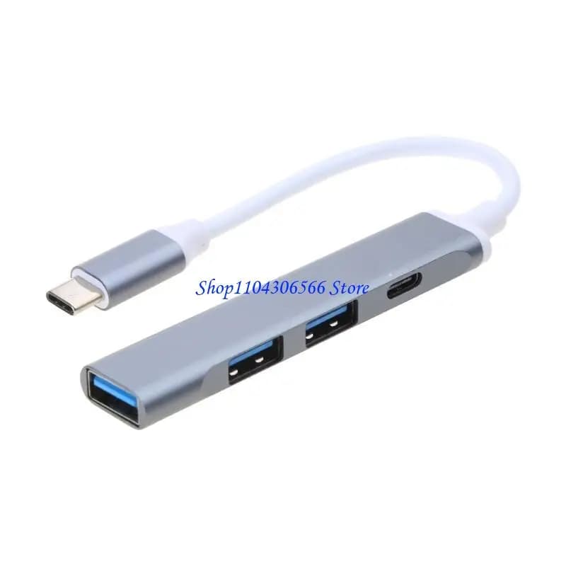 Répartiteur USB 02DD HUB 4 ports, adaptateur USB3.0 USB2.0 TypeC pour téléphone, tablette, souris