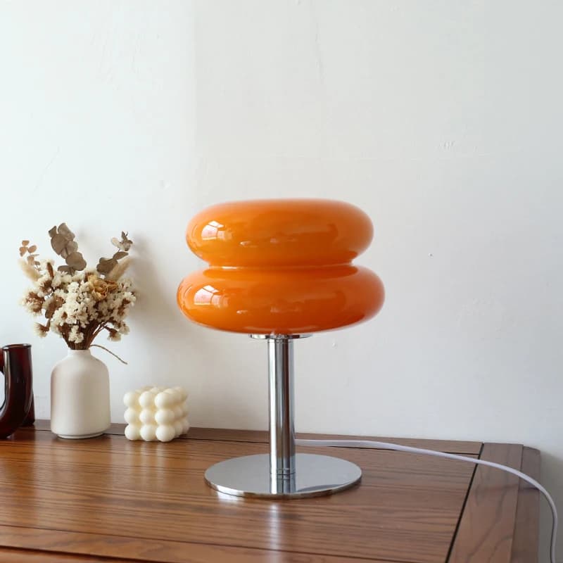 Lampe de Table en verre Macaron, variateur trichromatique, lampes d'ambiance pour salon, Protection