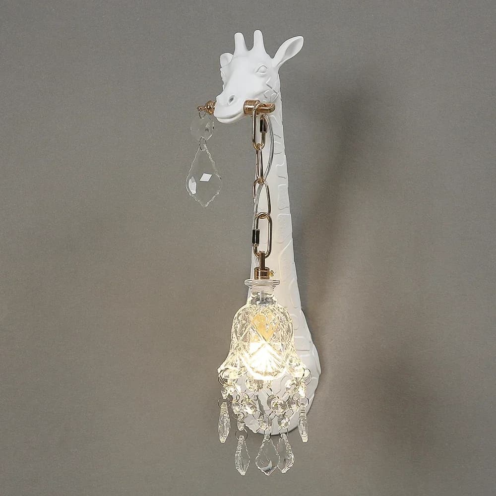 Nordique nouvelle résine girafe mur LED lumière chambre tête de lit couloir étude lampe G9 ampoules