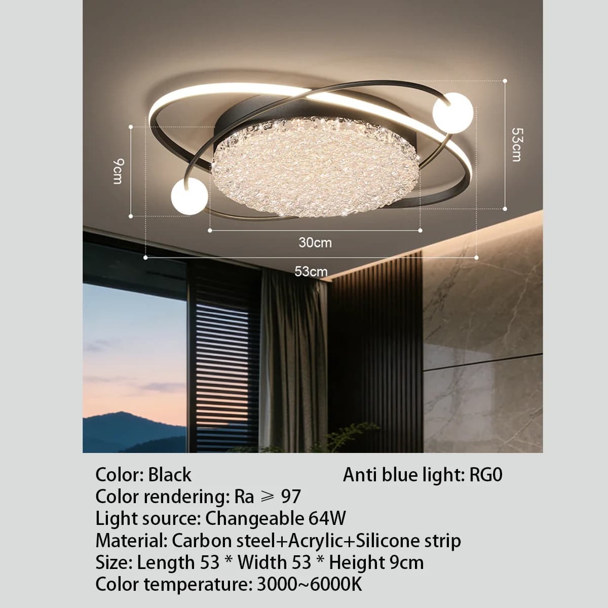 Plafonnier de chambre à coucher 2026 Nouveau design moderne simple créatif unique Lampe de protectio