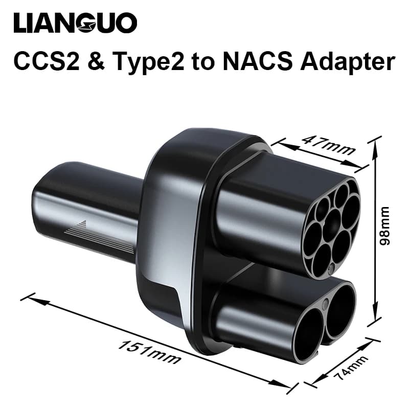 Adaptateur de chargeur EV CCS2 Type 2 vers NACS, AC 32A, DC 400A, charge de voiture 500V-1000V DC, 1