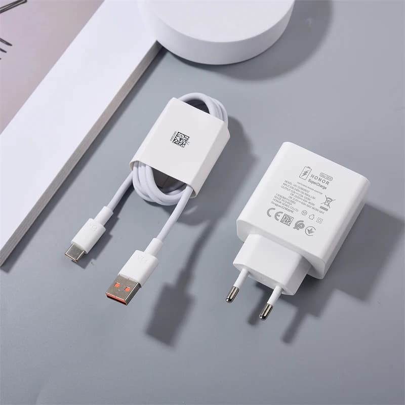 HONOR – chargeur Super rapide d'origine 66W EU, adaptateur mural 11V 6A, câble de Type C 6A adapté p