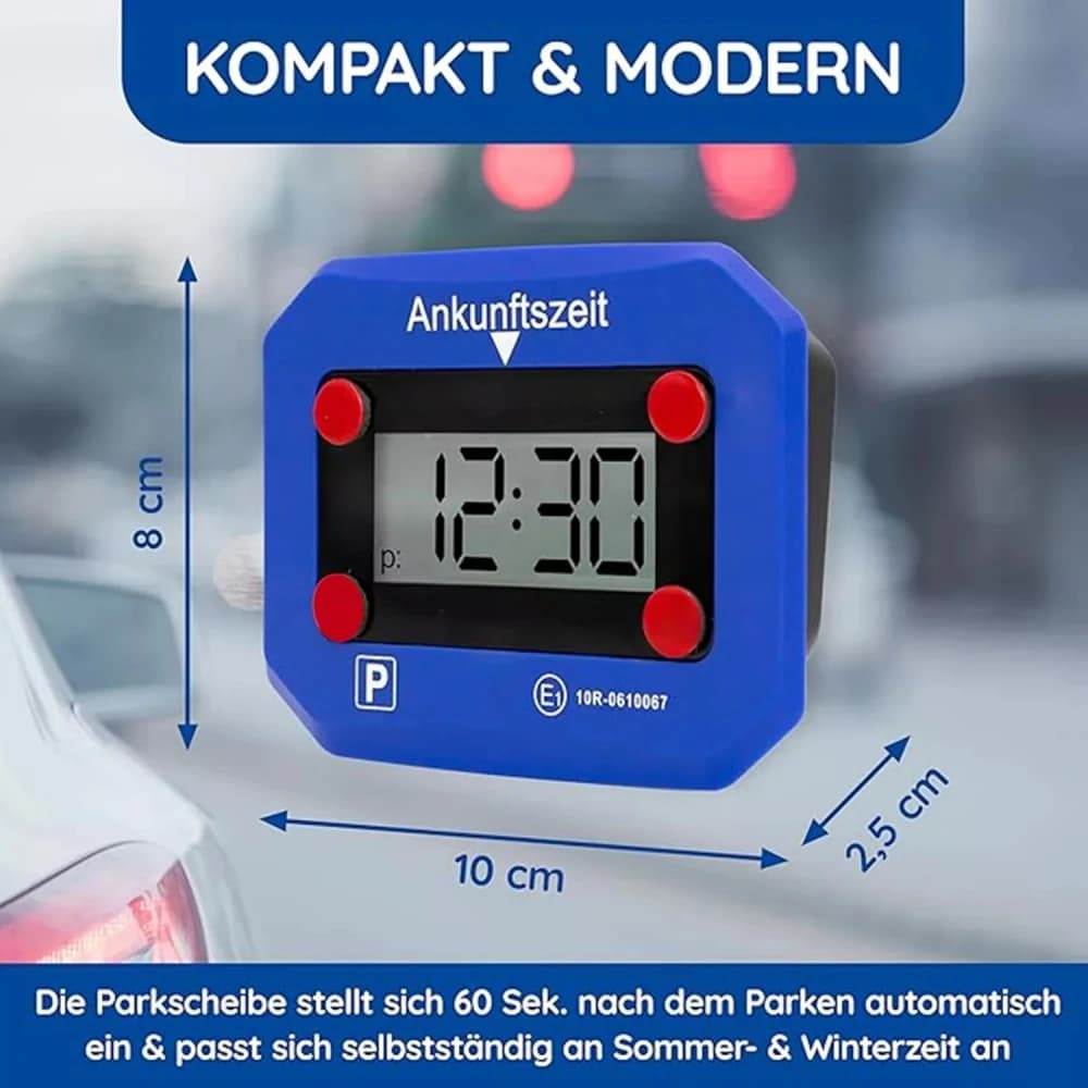 Minuteur de stationnement numérique compact et moderne, minuteur de stationnement électronique, régl
