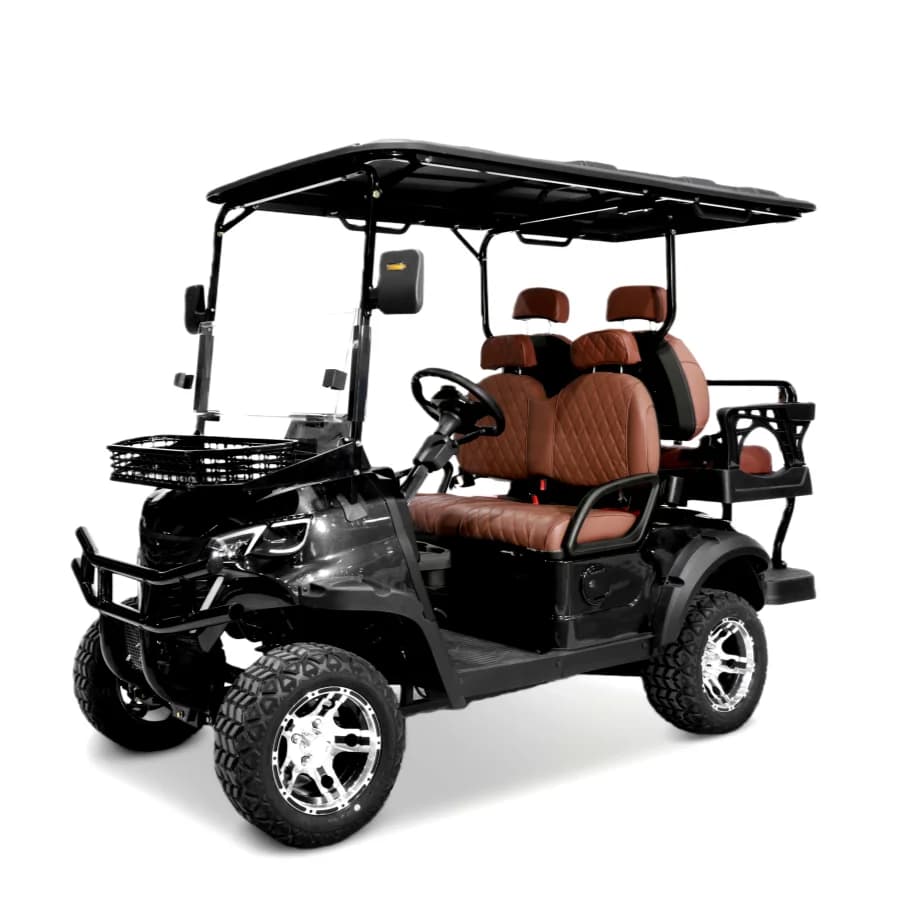 Voiturette de golf électrique de luxe 4 places, véhicule utilitaire haut de gamme pour le transport