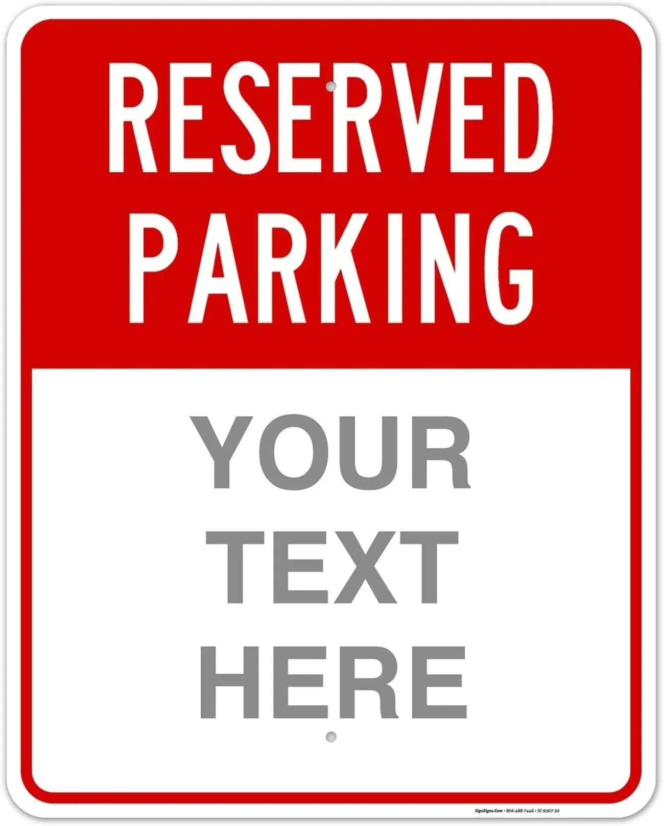 Panneau de stationnement réservé personnalisé | Plaque en aluminium avec texte/nom personnalisé |