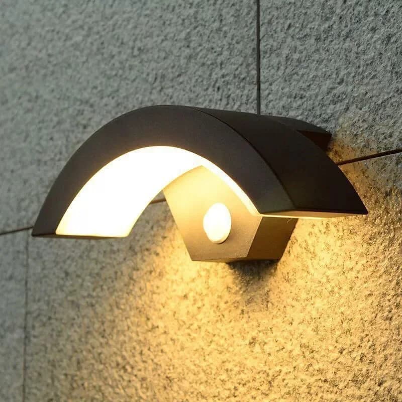 Lampe extérieure à détecteur de mouvement LED, lumière de porche moderne, applique murale extérieure