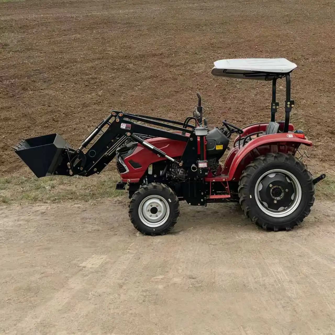 25hp 30hp 50hp 80 HP 4WD petit tracteur agricole Euro 5 CE EPA avec chargeur avant tracteur d'équipe