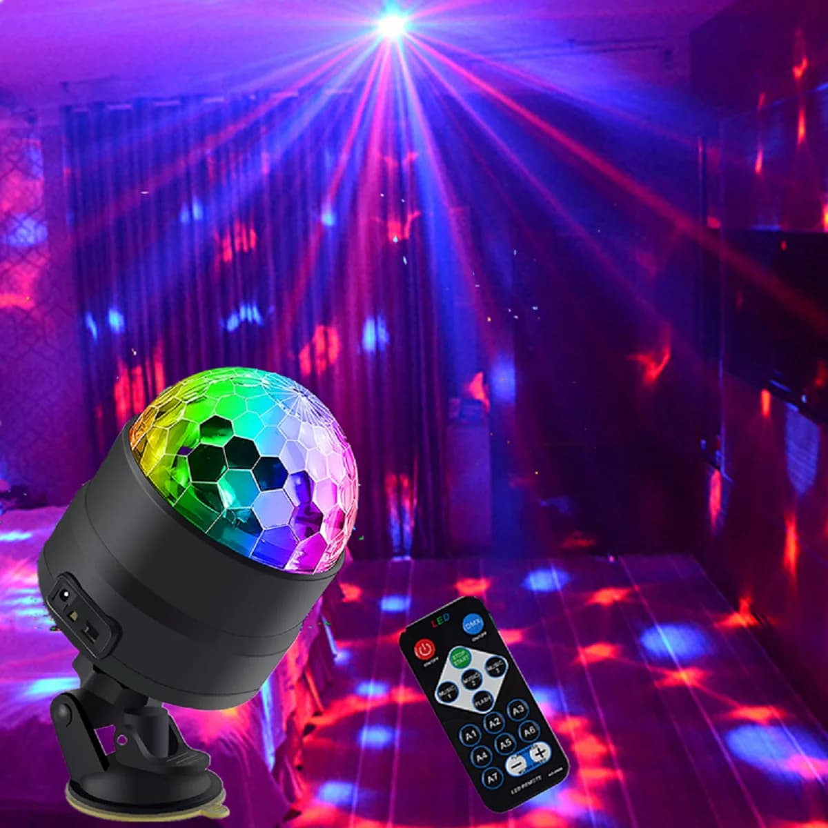 Lumières de fête disco, lumières de projection clignotantes, lumières stroboscopiques télécommandées