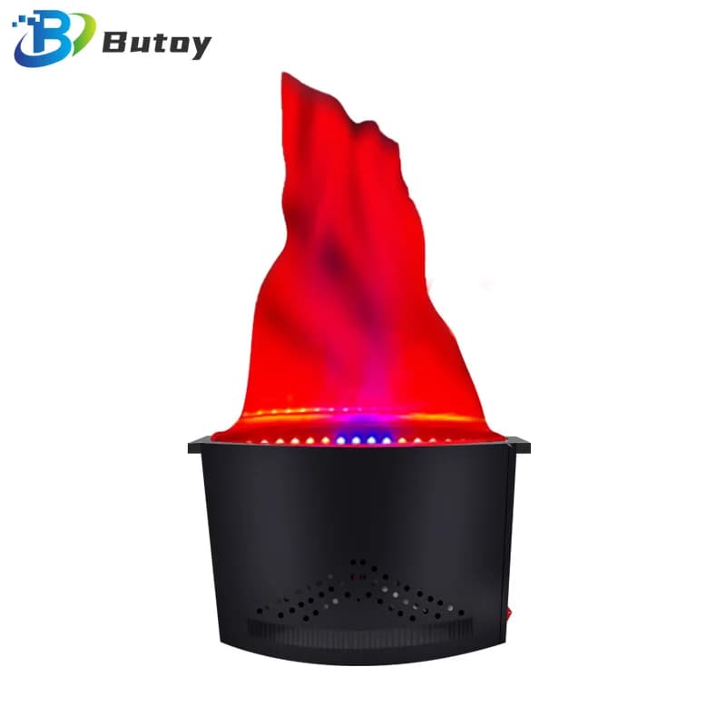 Lampe LED Effet Flamme Scénique 2026 en Tissu de Soie Artificielle, Pot de Feu Électronique pour Fêt