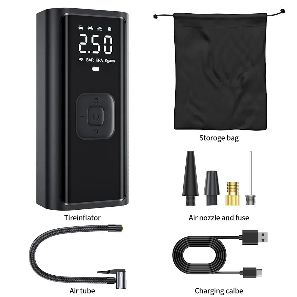 YIJU pompe à Air sans fil 150psi gonfleur de pneu électrique Portable pour voiture vélo moto Mini co