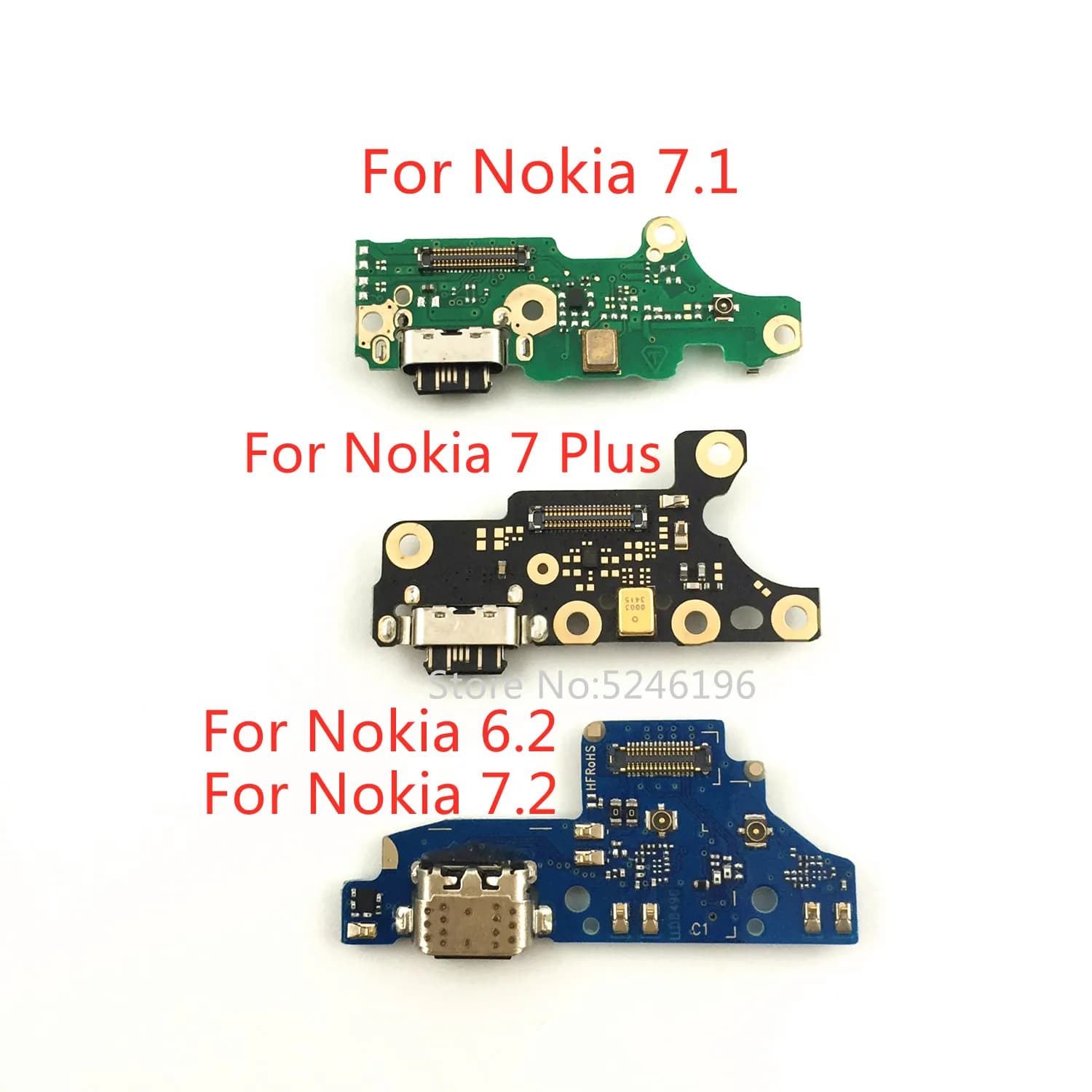 1 pièce Connecteur de base de charge USB pour Nokia 7.1, 7 Plus, 7.2, 6.2 – Pièce de rechange
