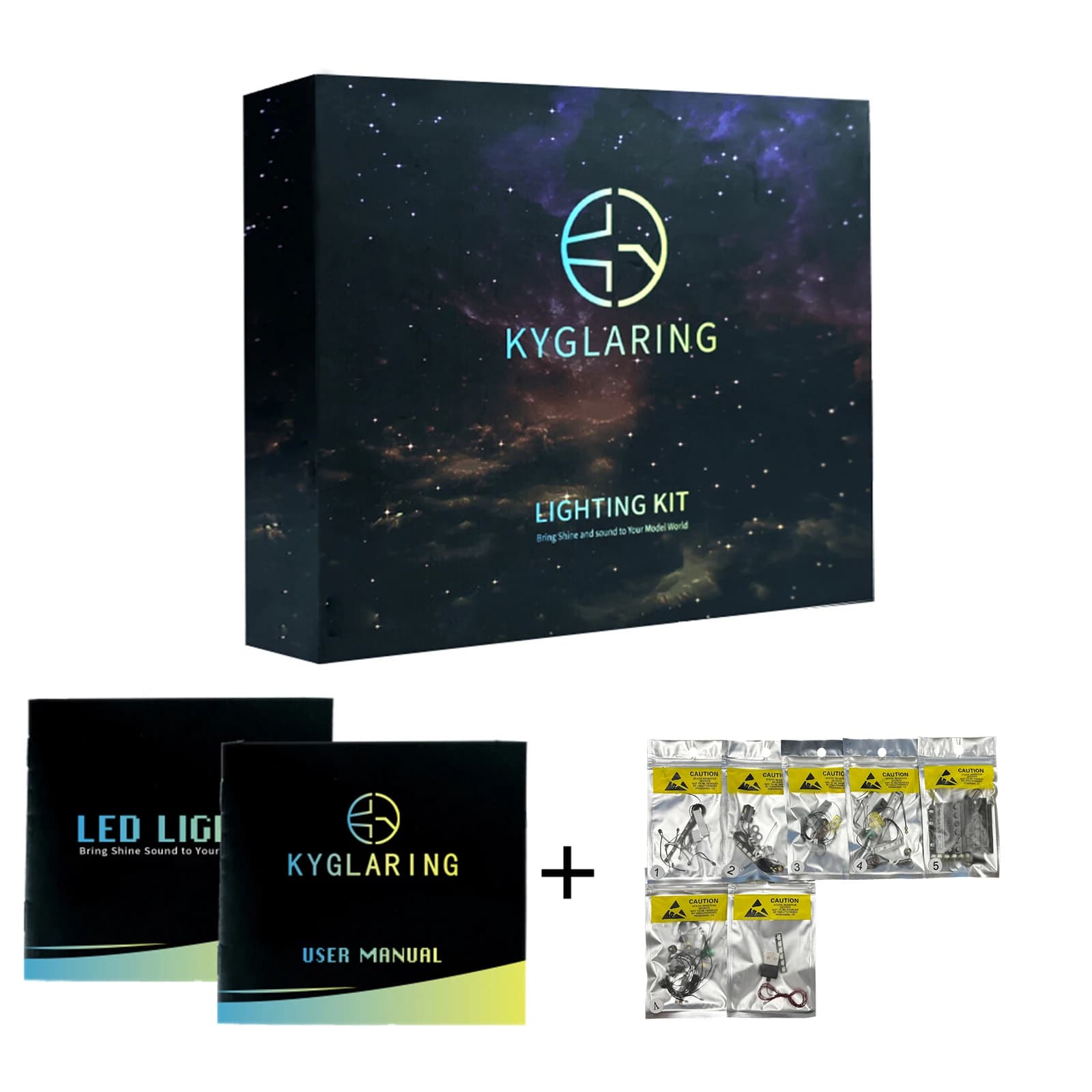 Kyglaring Kit d'éclairage LED adapté pour Lego 10333 Le Seigneur des Anneaux : Barad-dûr Bloc de Con