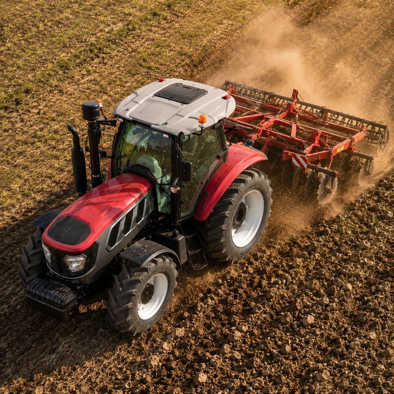 Tracteur agricole compact personnalisé 4x4 diesel avec chargeur frontal pour travaux agricoles, tran