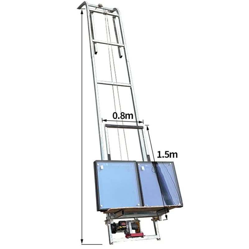 Plateforme élévatrice électrique à rail coulissant 220V pour panneaux solaires, pour le déplacement