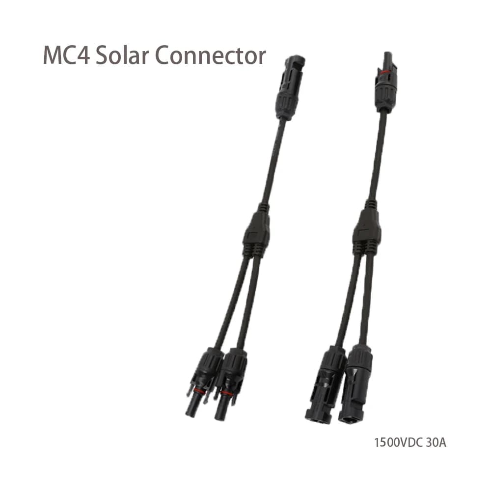 1 paire de connecteurs solaires DC, branche 2Y, connexion parallèle, 30A, 1500V, câble de panneau so
