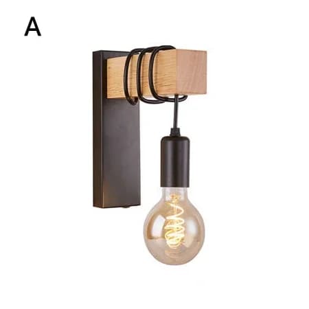 Ampoule américaine Simple rétro Style industriel mur personnalité Bar chambre salon chevet fer forgé
