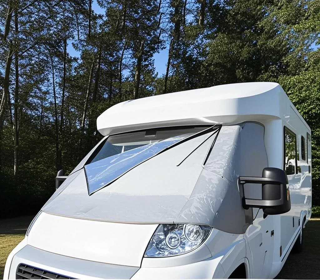 Couverture de pare-brise, Protection solaire, isolation thermique, pare-brise RV pour Fiat Ducato Pe