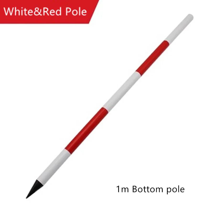 Poteaux de prisme d'arpentage GPS, poteau d'arpentage, 1m, 2m, 4m, 5m, 1m, 2m, 3m, 4m, 5m