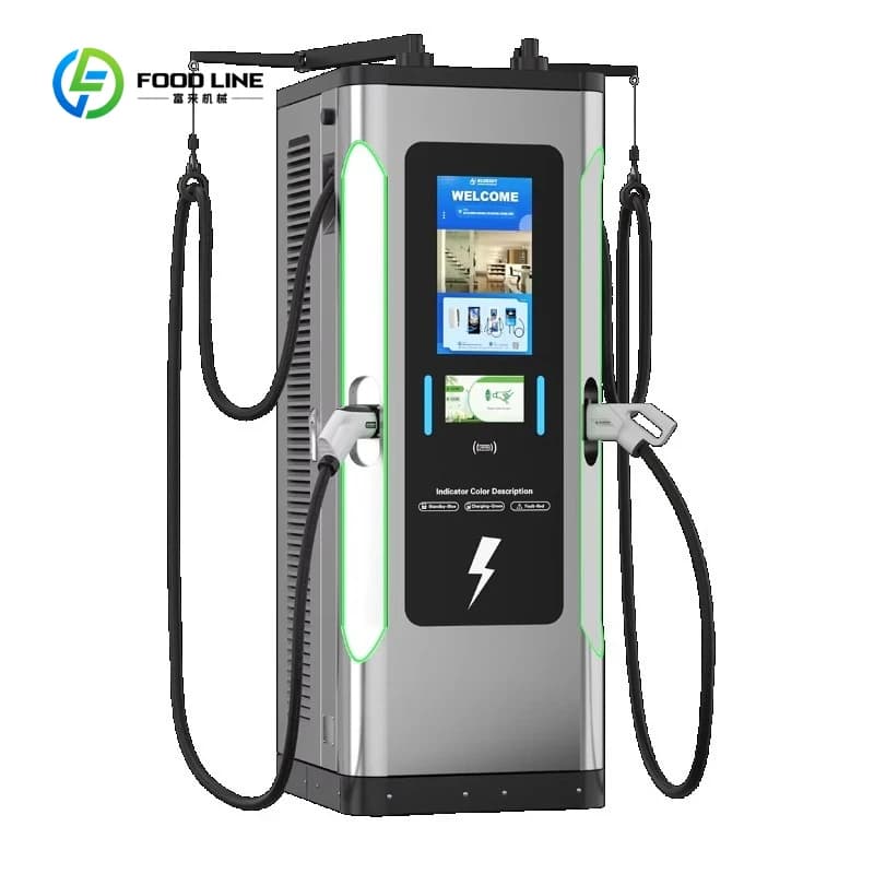 Stations de recharge commerciales pour véhicules électriques personnalisées DC Double Guns GB/T 60kW