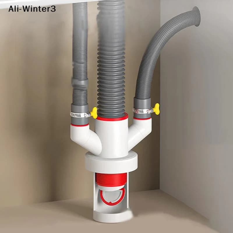 Distributeur de vidange à trois voies pour lave-linge, sèche-linge, tuyau de drainage, raccord de cl