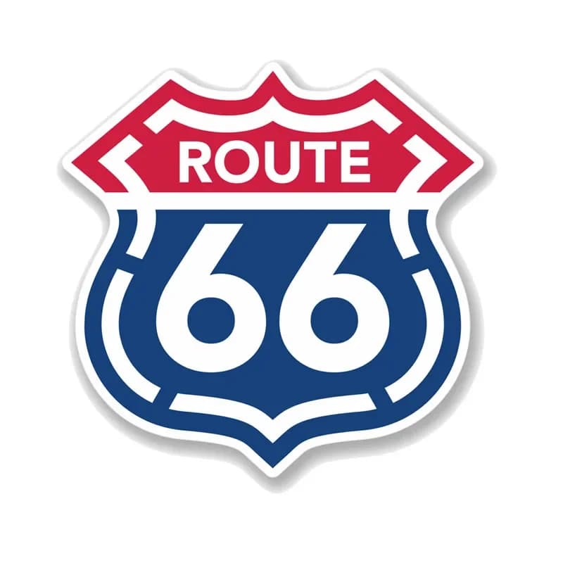Panneau de signalisation Route 66 des États-Unis, 10cm, nouveau design, amusant, avec tous les 8 Éta