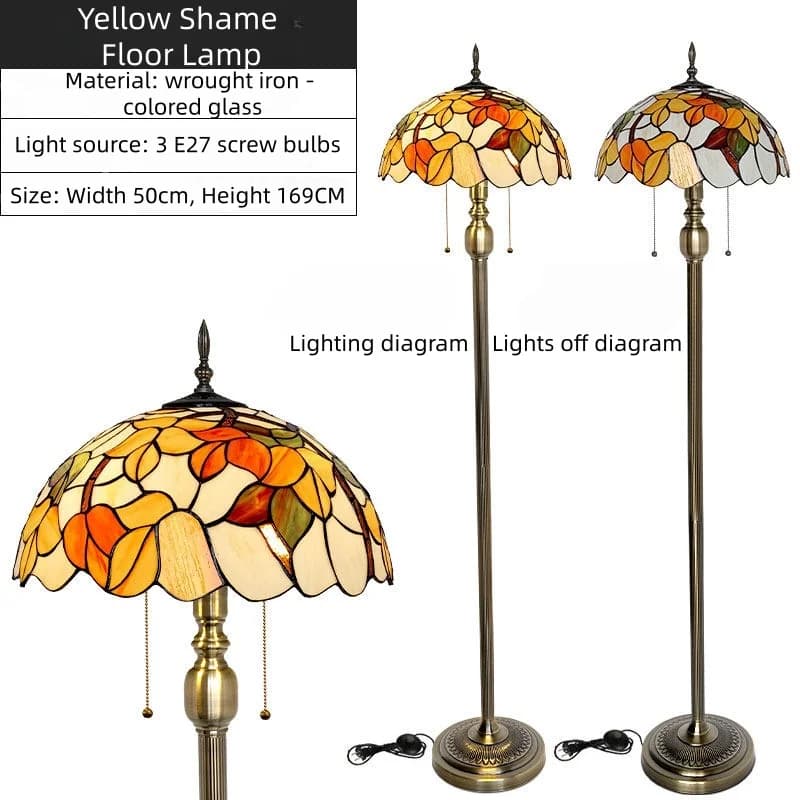 Lampadaire LED Rétro Américain pour Salon, Décoration d'Intérieur Haut de Gamme, Chevet de Chambre,