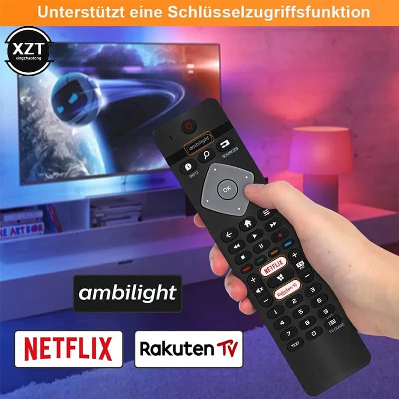 Remplacement de la télécommande pour tous les téléviseurs LED intelligents Philips Ambilight 4K BRC
