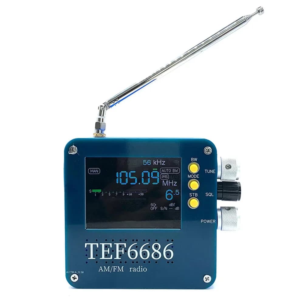 Antenne récepteur Radio bleu grand écran LCD récepteur Radio onde courte pris en charge TEF TEF6686