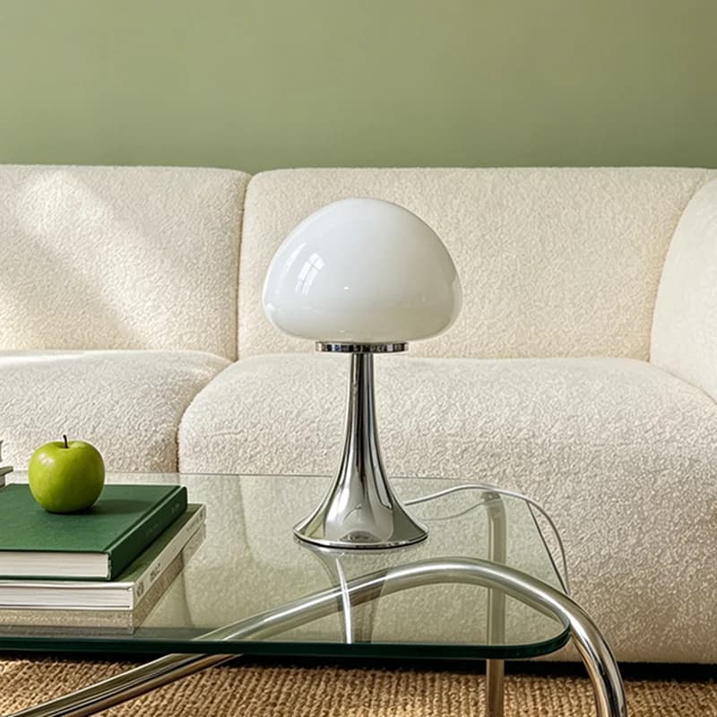 Lampe de table en verre de Murano en forme de champignon, lampe de chevet minimaliste Bauhaus, lampe