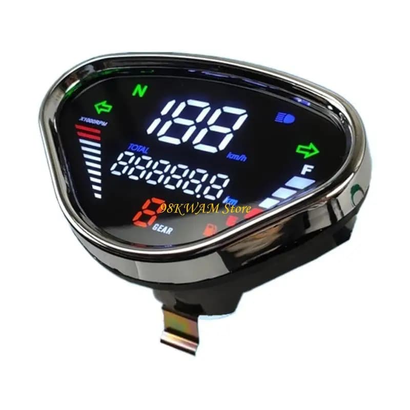 Tachymètre d'odomètre 68UF Motorcycle pour 70 CT50 CT70 Jialing70 Digital Speededers avec accessoire