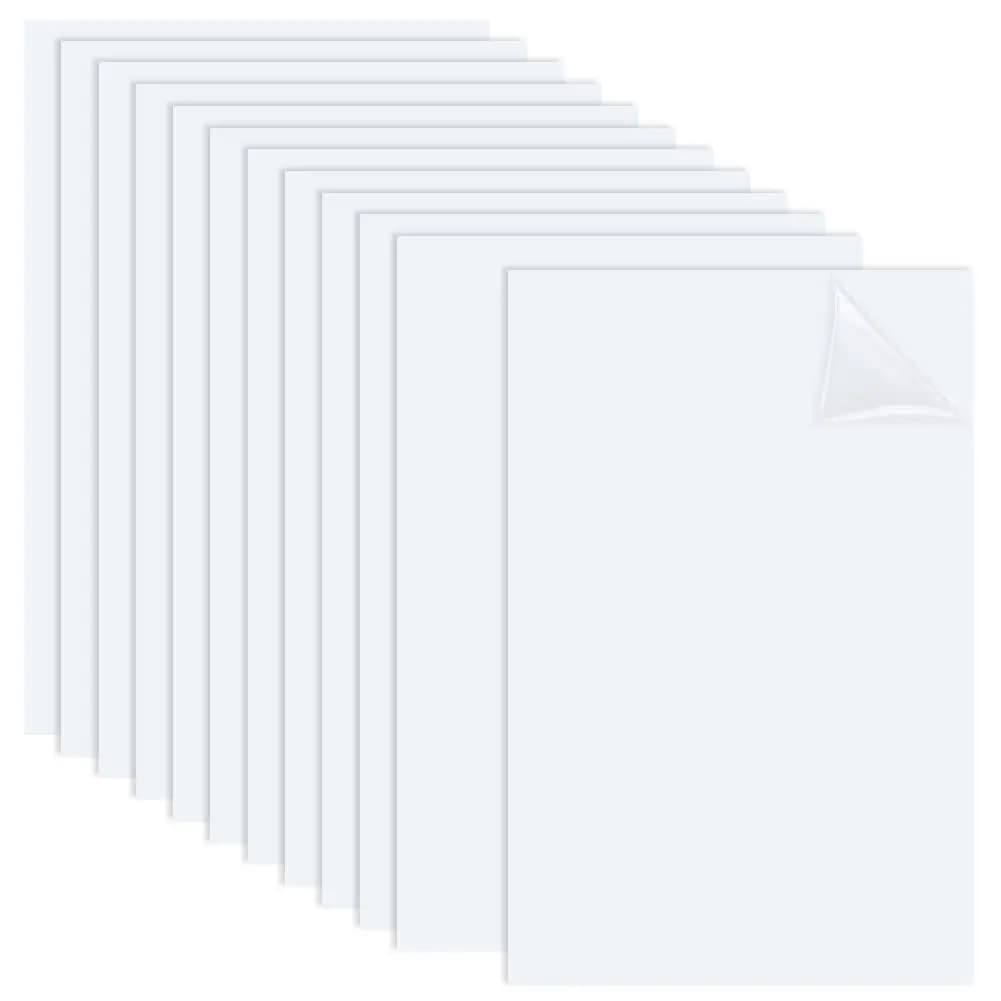 12 feuilles de plastique ABS blanc, panneau en plastique ABS de 5.9x3.9 pouces, feuille de plastique