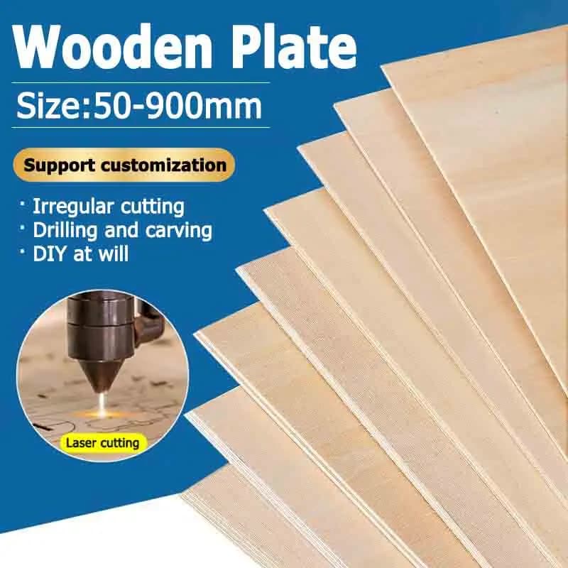 Plaque en Bois Massif, Feuille de Contreplaqué, Modèle Fait à la Main, Bricolage, Épaisseur 900, 50-