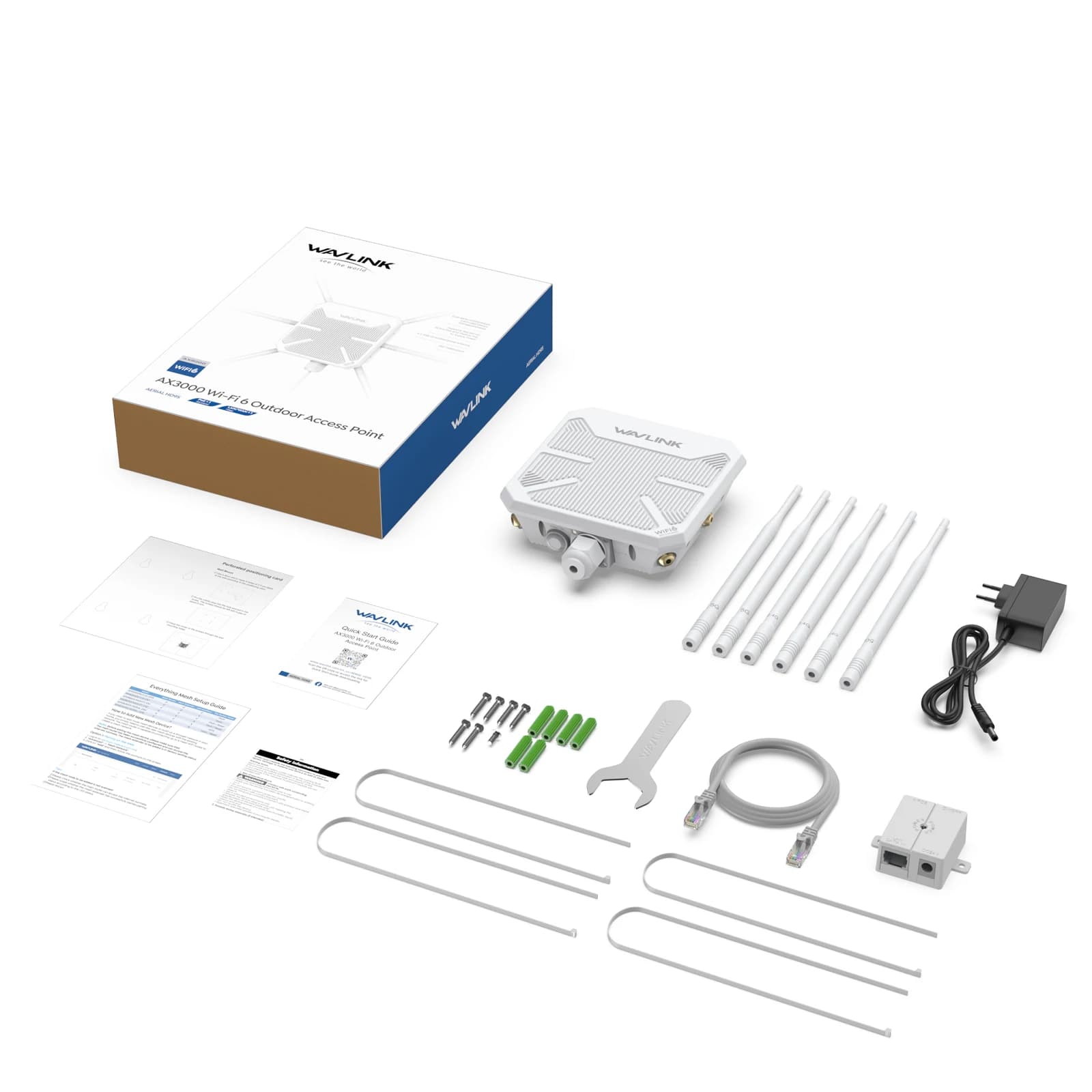 WAVLINK WiFi6 AX3000 routeur de Point d'accès extérieur double bande 2.4G + 5G extension WiFi extéri