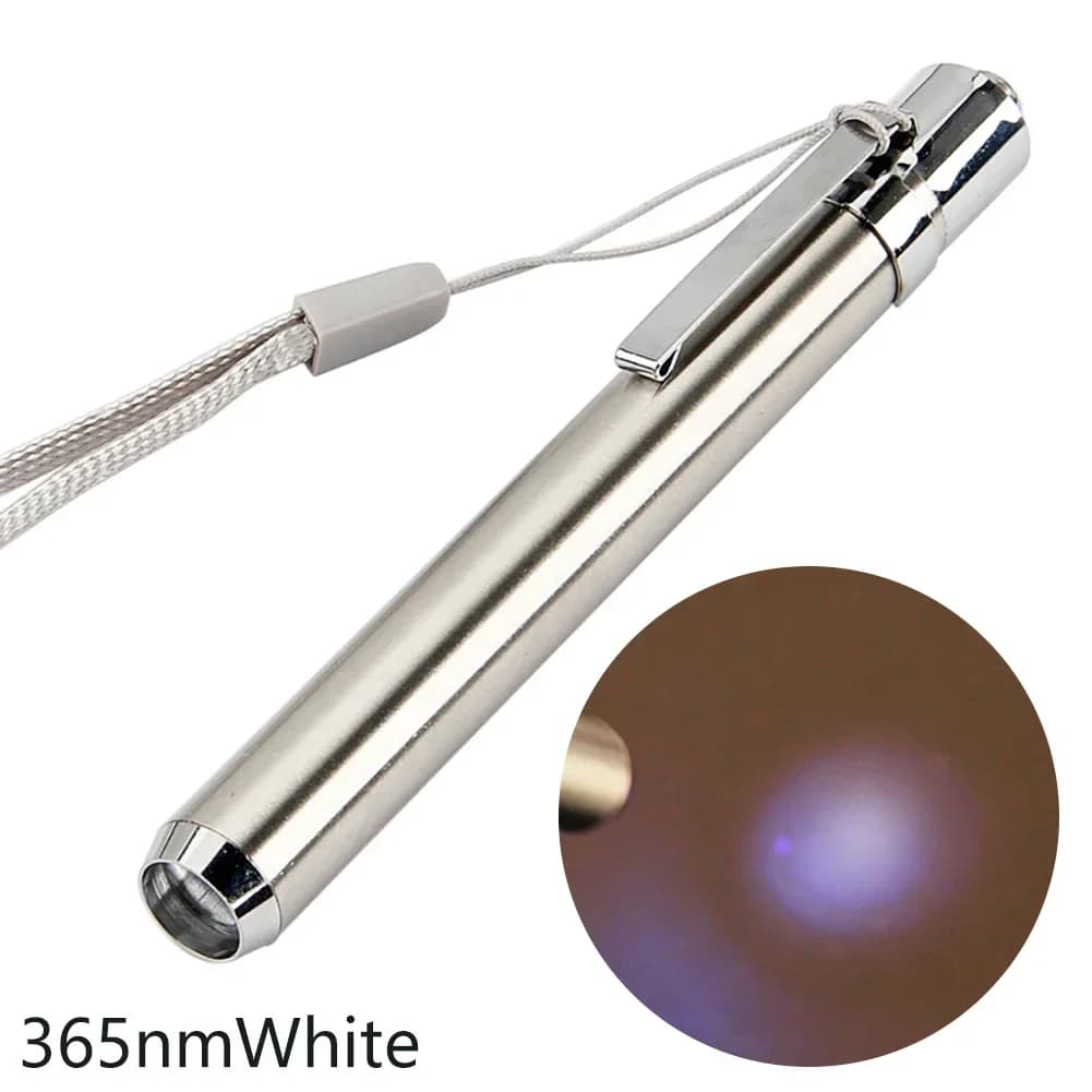 Lampe de poche UV LED 395nm 365nm lumière ultraviolette Mini lampe de poche lanterne uv lampe à LED