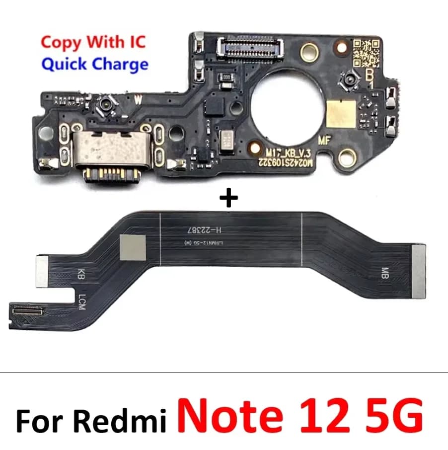 Nouveau pour Xiaomi Redmi Note 12 13 14 15 Pro Plus 4G 5G : Connecteur de charge USB, microphone et