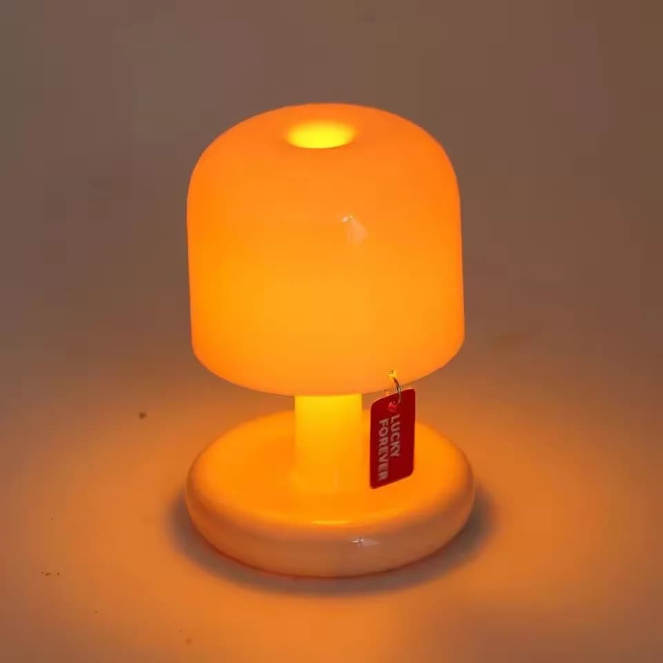 Mini Veilleuse Champignon, Lampe d'Ambiance Chaleureuse pour Nuit et Coucher de Soleil, Décoration d