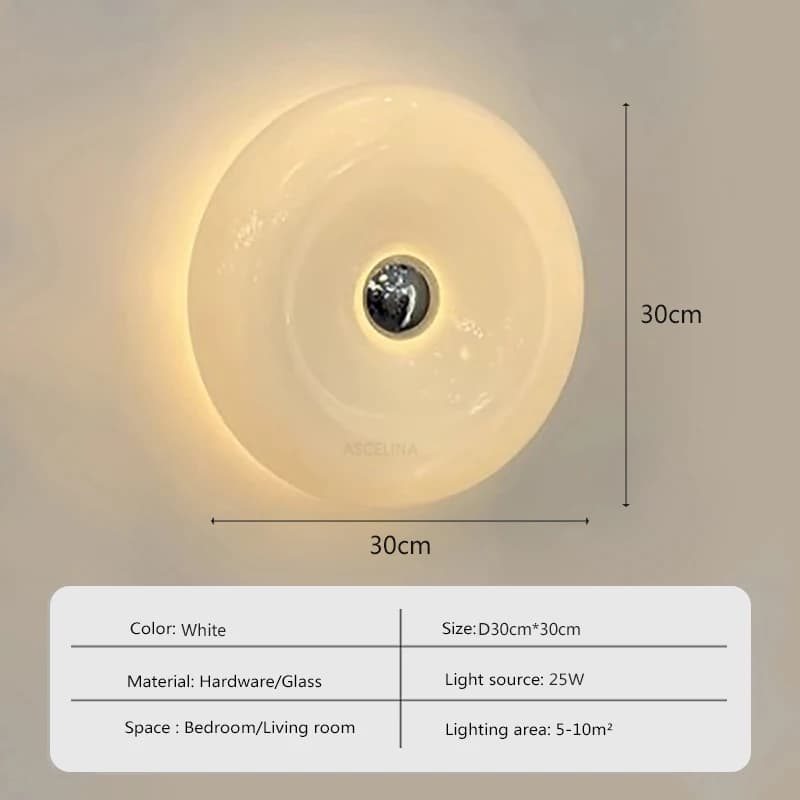 Applique Murale LED en Verre au Design Nordique, Luminaire Décoratif d'Nik, Joli Tactile, Idéal pour