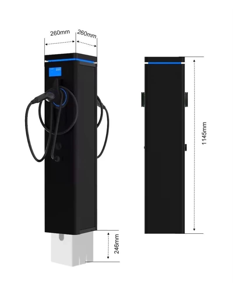 Borne de recharge murale pour VE IP54 22 kW Type 2, triphasée 32A, LED tricolore, 240V 380V 415V, ha