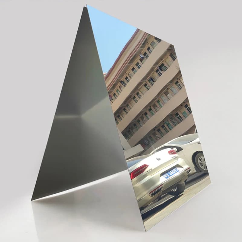 Plaque d'aluminium miroir avec haute réflectivité de 86% plaque de miroir en aluminium argenté brico