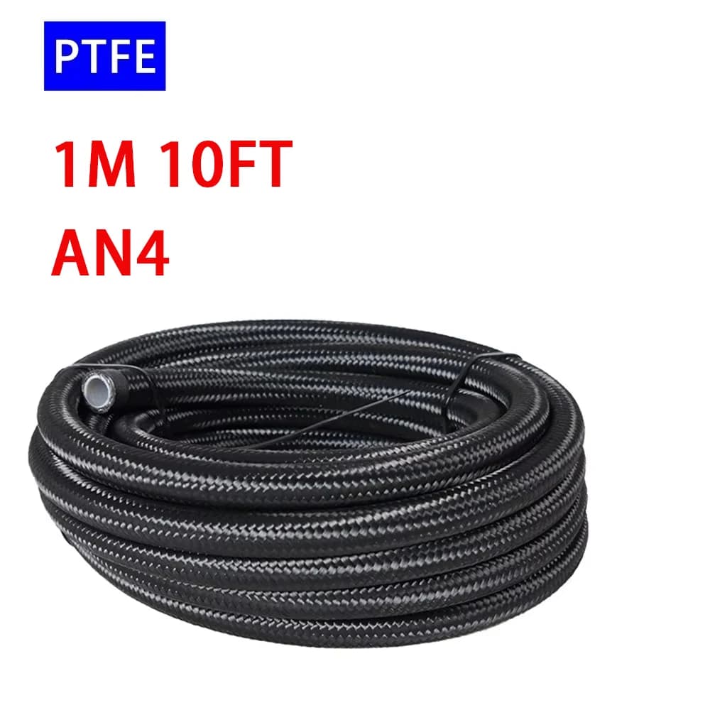 1M 3M 5M 10FT ligne de mazout AN4-AN12 tuyau de course ligne tressée en acier inoxydable PTFE tuyau