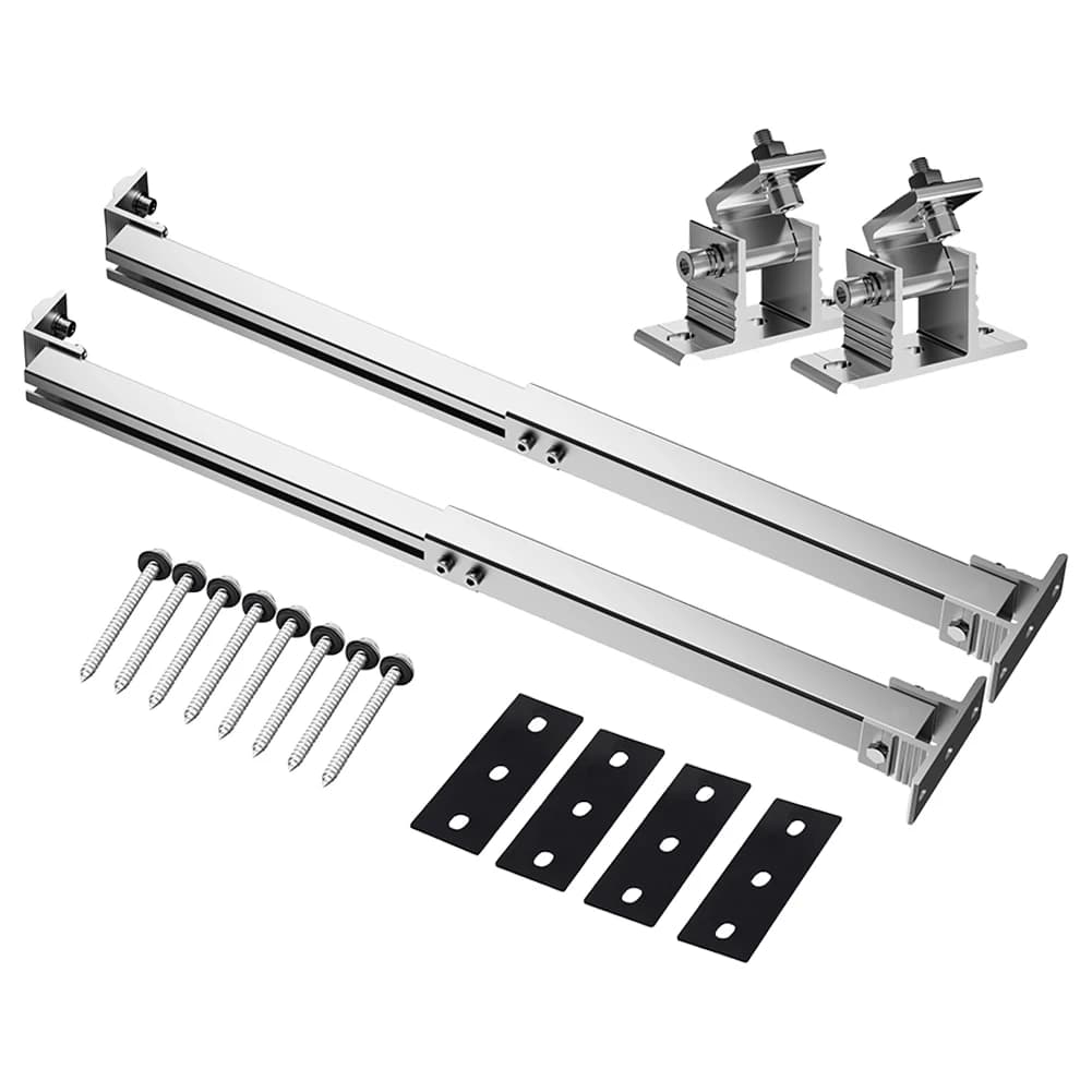 Kit de pince d'extrémité de support solaire, support d'inclinaison de panneau solaire réglable, supp