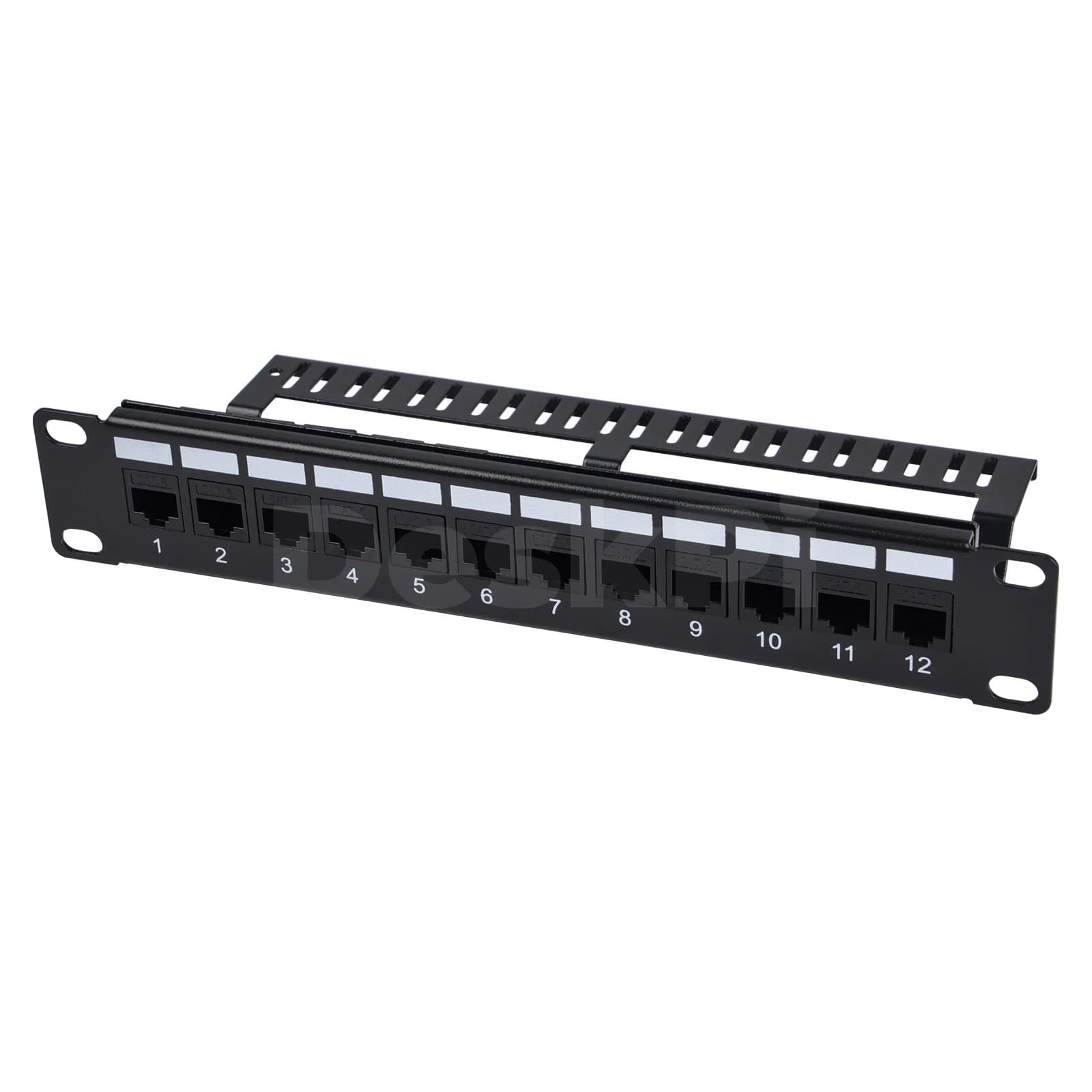 Panneau de brassage Keystone DeskPi Rackmate 12 ports CAT6, panneau de brassage réseau 1U 10 pouces