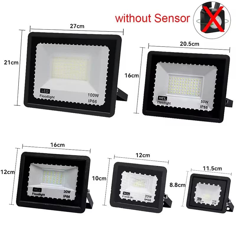 Projecteur LED à Détection de Mouvement, Éclairage Extérieur LED 20W 30W 50W 100W, Étanche IP66, pou