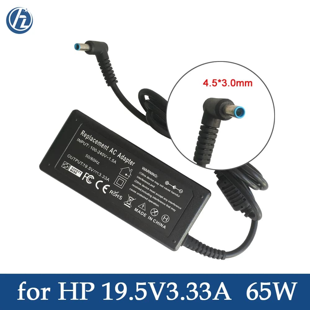 Chargeur d'ordinateur portable 19.5V, 3,33 a, 65W, haute qualité, adaptateur TPN-LA14 Ac pour HP TPN