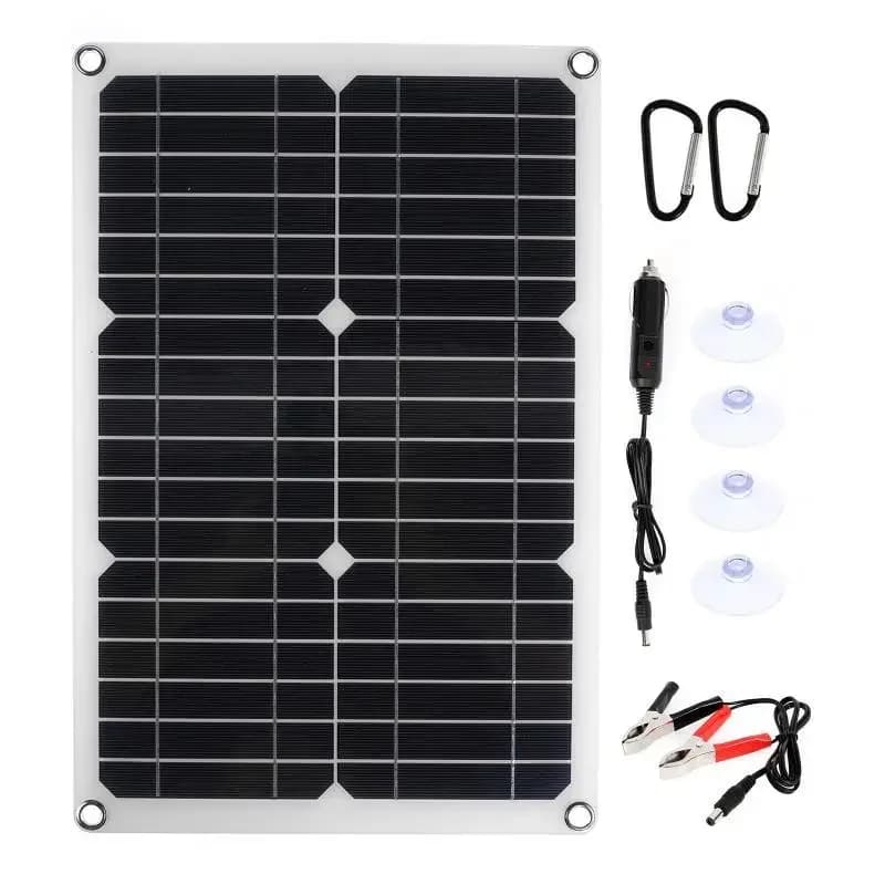 Panneau solaire 1200W, chargeur de batterie 12V, double USB avec contrôleur 10A-100A, cellule solair