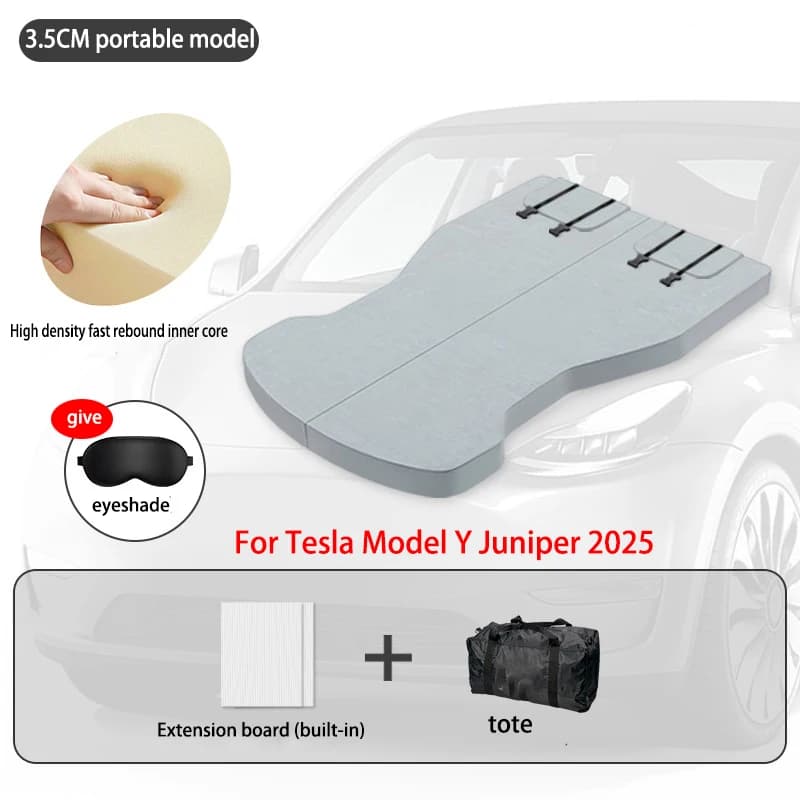 Matelas de Camping pliable et Portable en mousse à mémoire de forme, pour Tesla ModelY Juniper2025,