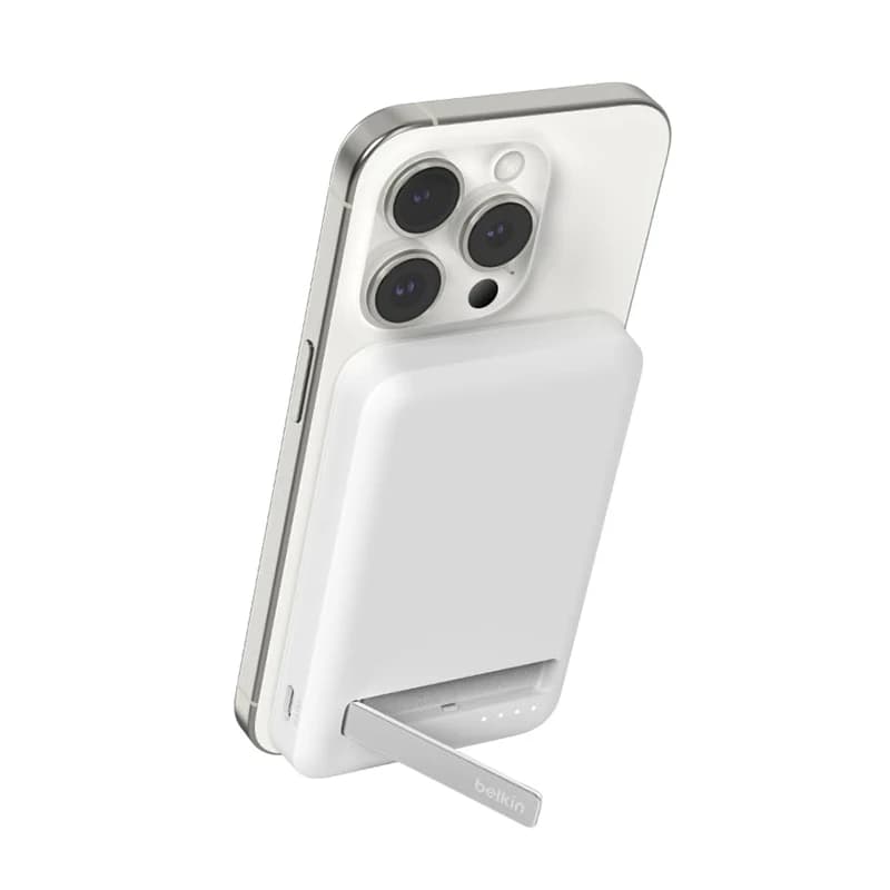 Chargeur portable magnétique Belkin Power Bank Qi2 15W BoostCharge Pro 5000mAh MagSafe avec support