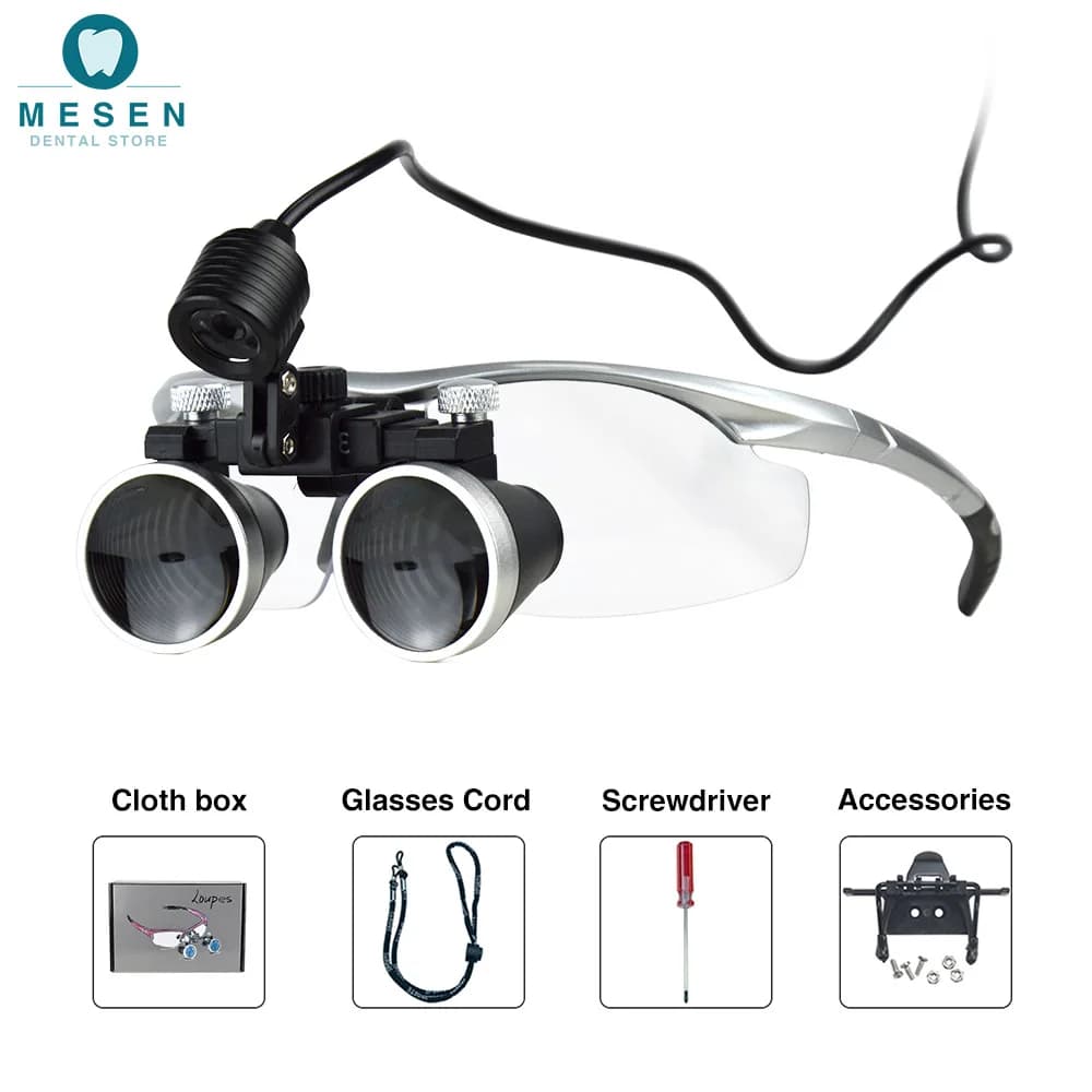 Lampe à lentille grossissante dentaire, lampe d'éclairage pour examen de chirurgie buccale, lentille